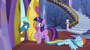 Rainbow Dash collapses onto the floor S6E24