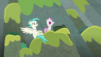 Sweetie Belle and Terramar on the cliffside S8E6