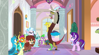 Discord lists conditions for his job position S8E15