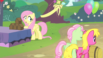 Fluttershy sees other ponies walking S4E14