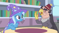 Grampa Gruff yawning at Trixie S9E20