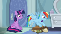 Rainbow excitedly packing her bags S6E13