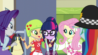 My Little Pony Equestria Girls Friendship Games My Little Pony Friendship Is Magic Wiki Fandom Rarity preparing dozens of outfits for the games, to the point where she has motocross outfits. my little pony equestria girls