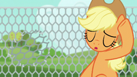 Applejack wiping her sweat away S6E10