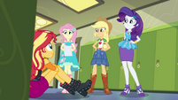 Sunset Shimmer looking up at her friends CYOE5