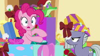 Pinkie Pie smashing a gift box MLPBGE