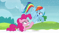 Pinkie and Rainbow hoof-bump S5E11