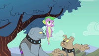 Spike stuck in tree S01E19