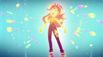 Sunset Shimmer breaks through the rain EGDS49