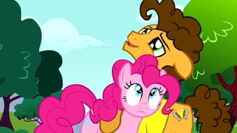 Cheese holding Pinkie Pie close S4E12