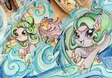 Comic issue 13 Hippocampus.jpg (197 KB) Merponies on alternate cover B of Friendship is Magic Issue #13