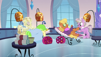 Ms Harshwhinny and Ms Peachbottom at the spa S3E12