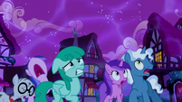Ponies frightened by the Tantabus S5E13