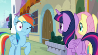 Rainbow Dash flinches from door slam S9E24