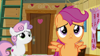 Scootaloo looking at the wall of ponies S9E12