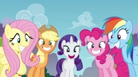 Anypony notice that Rarity's smile is completely different from the others?