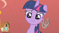 Twilight Sparkle looking at Spike S1E10