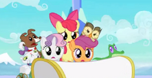 Cutie Mark Crusaders and pets Hubworld bumper cropped S3E11