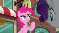Pinkie Pie looks at her sister S6E3