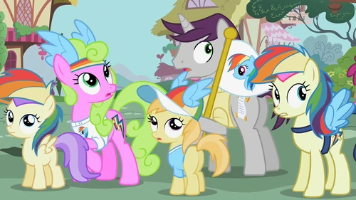 Ponies gasp at the scream S02E08