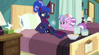 Princess Luna covered in sunburn S9E13