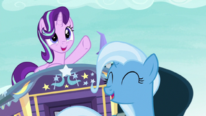 Starlight and Trixie "on the road to friendship" S8E19