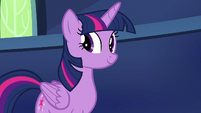 Twilight Sparkle looking at Fluttershy S7E14