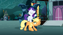 Filly Rarity on Applejack S3E5