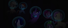 Mane Six and Spike wearing air bubbles MLPTM