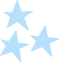 Three light blue stars