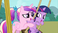 Young Twilight with Princess Cadance.