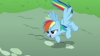 Rainbow Dash about to save Pinkie Pie S7E23