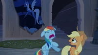 Like I said before, so much for not being afraid of anything, Rainbow Dash!