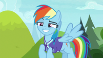 Rainbow Dash smirking confidently S8E17