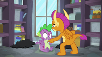 Smolder poking Spike in the belly S8E11
