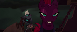 Tempest grinning sinisterly; Grubber awestruck MLPTM