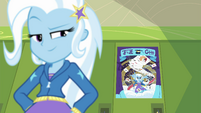 Trixie glancing back at her poster EGFF