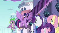 Twi and Spike meet with FS and Rarity S9E24
