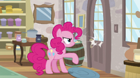 Pinkie Pie slams the door on Mudbriar S8E3