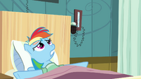 Rainbow laying downward S2E16