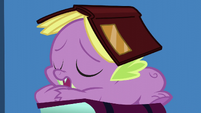 Spike sleeping with a book on his head S5E12