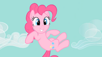 Air-bouncing happy Pinkie Pie.