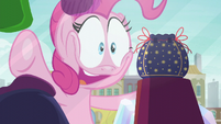 Pinkie Pie looking at rock pouch dreamily S6E3