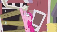 Pinkie Pie still fixing water chute S3E13