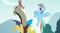 Rainbow and Discord laugh loudly S5E22