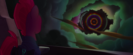 Tempest Shadow sees the sonic rainboom MLPTM