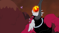 Tirek throws Twilight towards the mountain S4E26