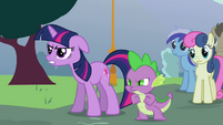 Twilight Sparkle and Spike mad at Trixie S3E5