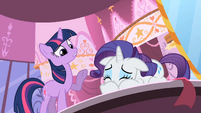 Twilight Sparkle asking Rarity what happened S2E03