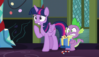 Twilight and Spike in shock S6E8